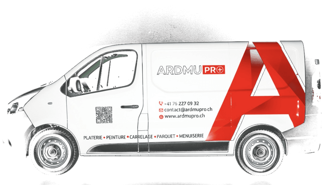 Camionnette ARDMU PRO — plâtrerie, peinture, carrelage, parquet, menuiserie